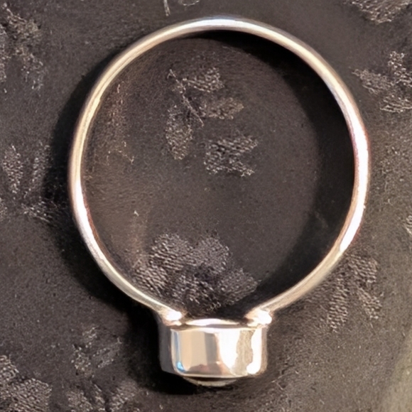 Genuine Garnet Solid Sterling Silver Ring Size 9.5 - Picture 4 of 7